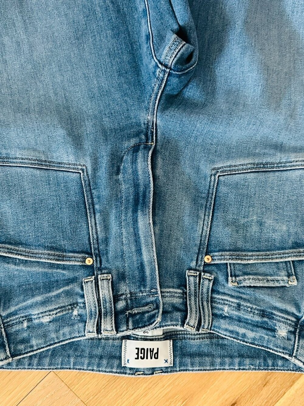 PAIGE Anessa size 28 wide leg raw edge jeans - Picture 3 of 8